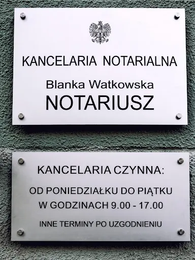 Kancelaria Notarialna Blanka Watkowska Notariusz